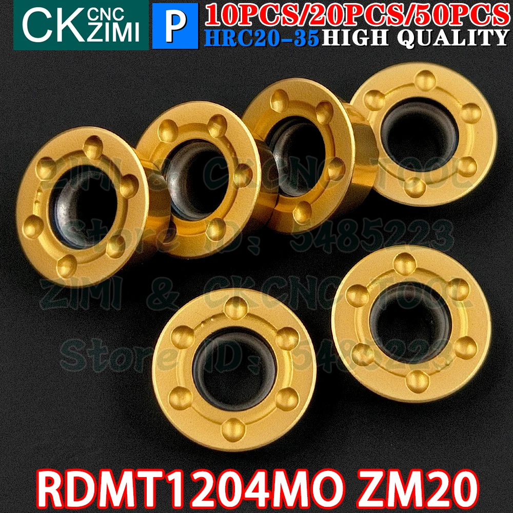 RDMT1204MO ZM20 RDMT 1204 MO MQ R6 Carbide inserts Round Milling Insert Face milling Indexable Tool CNC Metal lathe cutting Tool