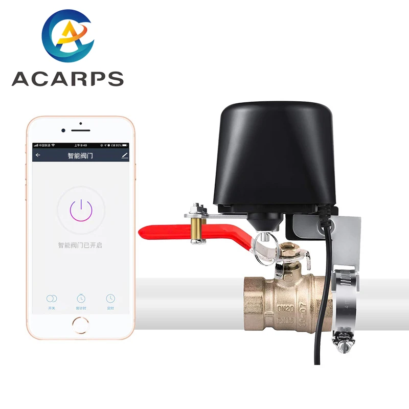 Smart Wifi Gas Manipulator Control Water Valve Shut Off Controller Alexa Google Assistant SmartLife