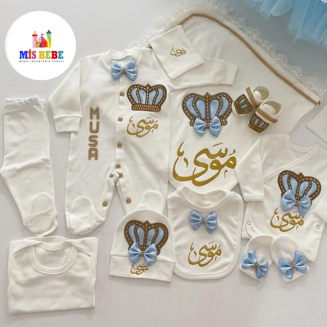 Baby Boy Girl Personalize Newborn Clothing 10-pcs Hospital Outlet Custom Fabric Babies Healthy Safe Outfit Sets Dresses