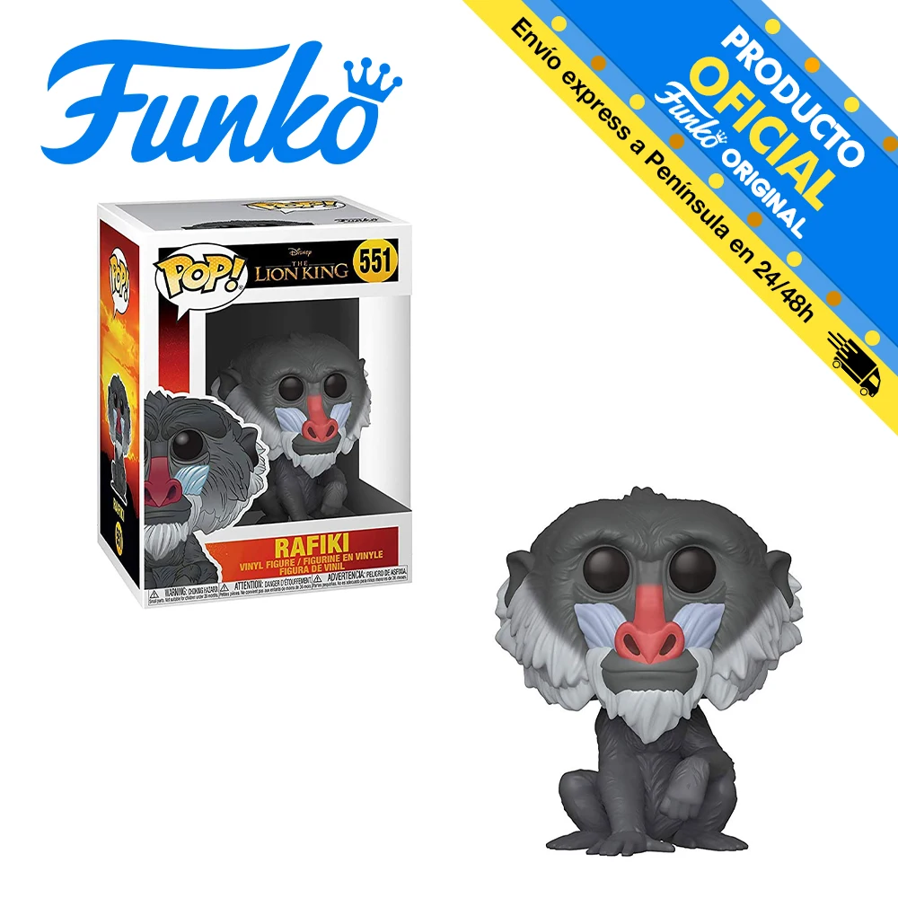 FUNKO POP! The Lion King (Live) -Rafiki figure, 38547 reference, original, children's toys, toys for girls, original gifts, collector, figures, dolls, shop, new, man, woman, official license