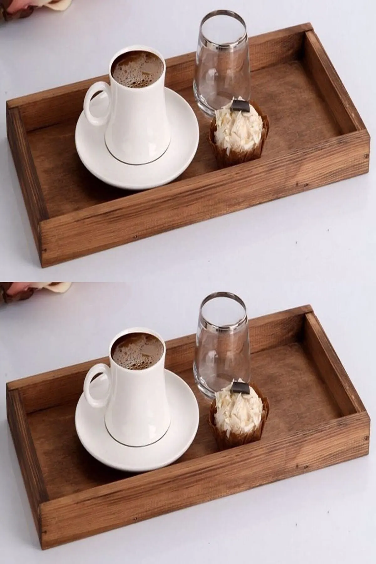 Wooden Italian Design Small Presentation Stand, kitchen serve accessory tray coffee plate drink serving equipment