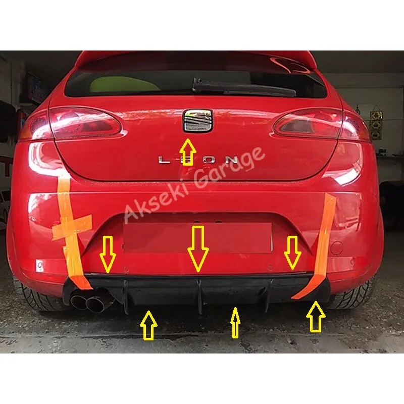 Rear Bumper Diffuser For SEAT Leon Mk2 2006-2012 Models-Auto Styling Spoiler Modified Spare Parts Quality Flap Splitter Ornament