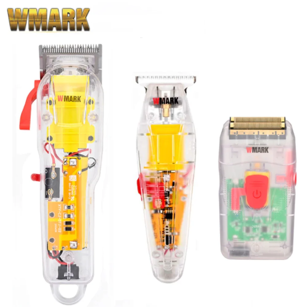 Kit 3 Wmark NG108 + NG202 + NG987 Transparent Hair Machinery