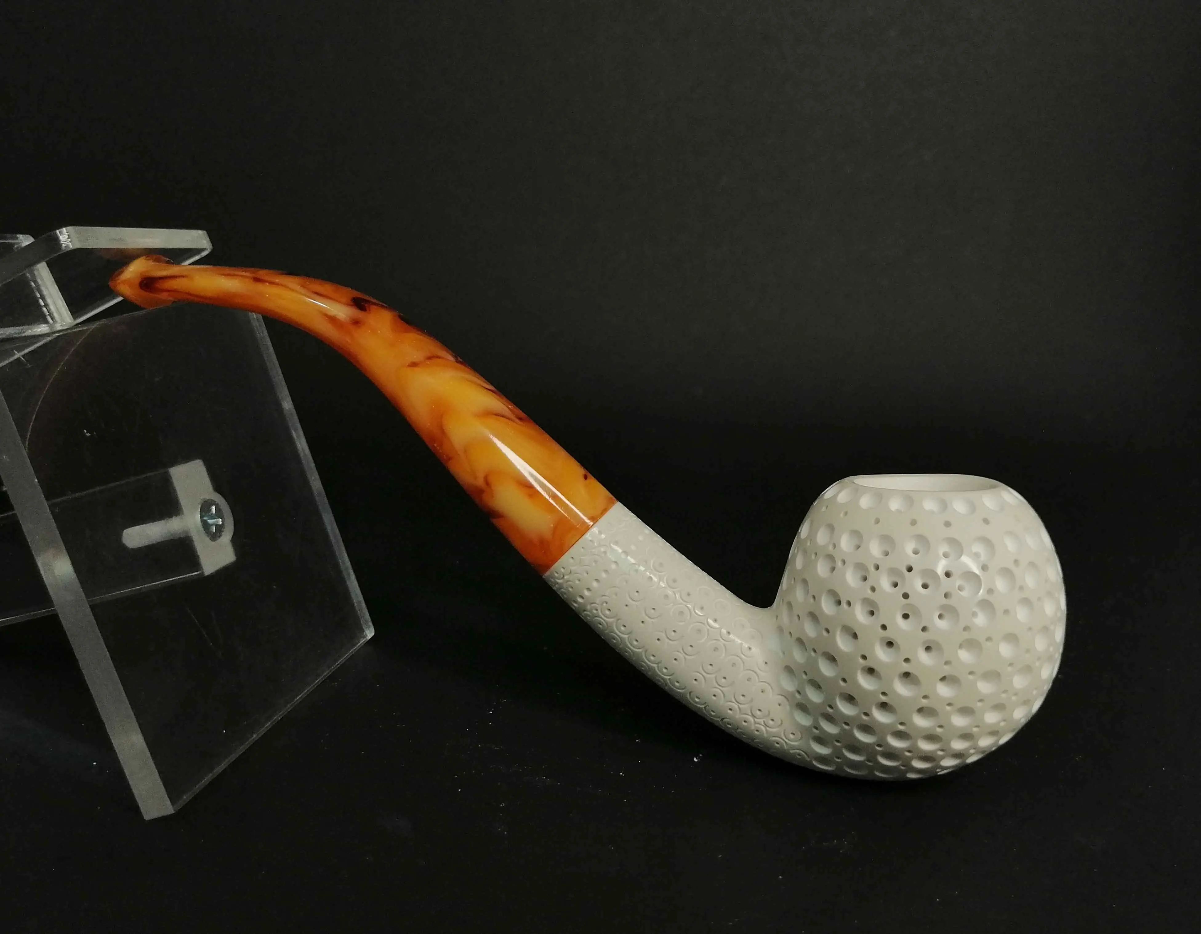 Block Meerschaum Golf Ball Pipe