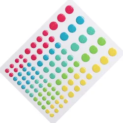 Creative Path Resin Enamel Dot Sticker For Card Making Glitter Round DIY Photocard Junk Journal Scrapbooking Deco Sticker Sheets