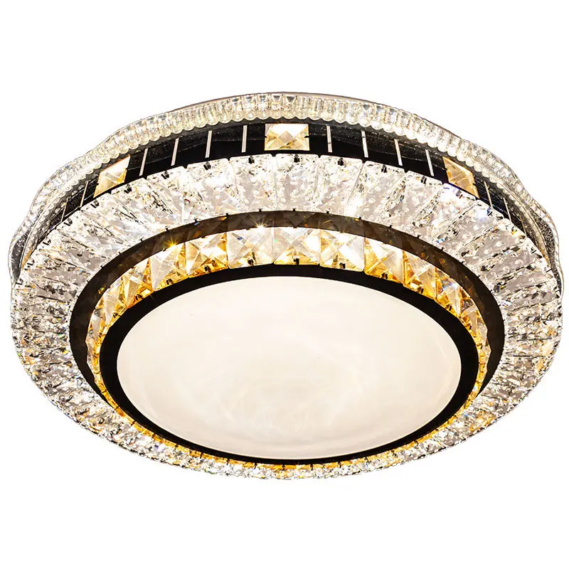 50CM luxury decorated glass LED ceiling light with 3 colors with dimmable temperature 3000K, 4000K, 6000K.