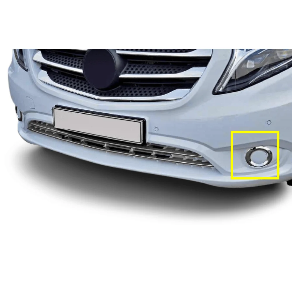 Stainless Steel Fog Light Frame for Vito 2014 Beyond Models 2 Pieces Exterior Accessory for Vito for w447 Free Shipping