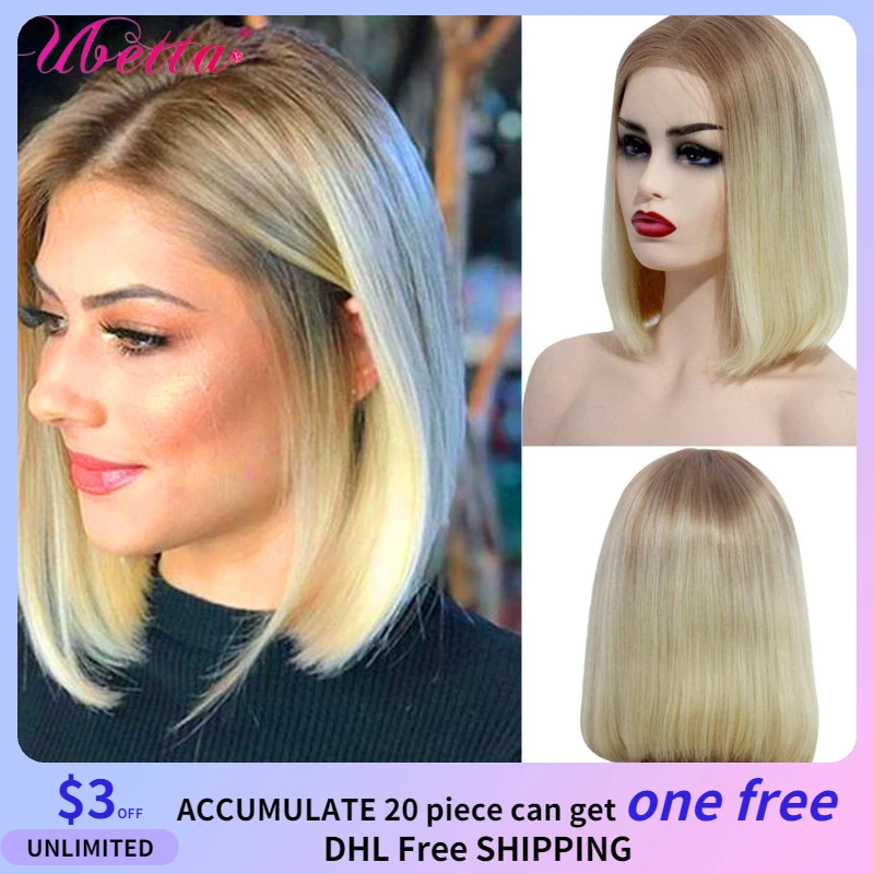 

Highlight Wig Human Hair Straight Bob Wig Lace Front Human Hair Wigs for Women Colored Human Hair Wigs With Natural Hairline