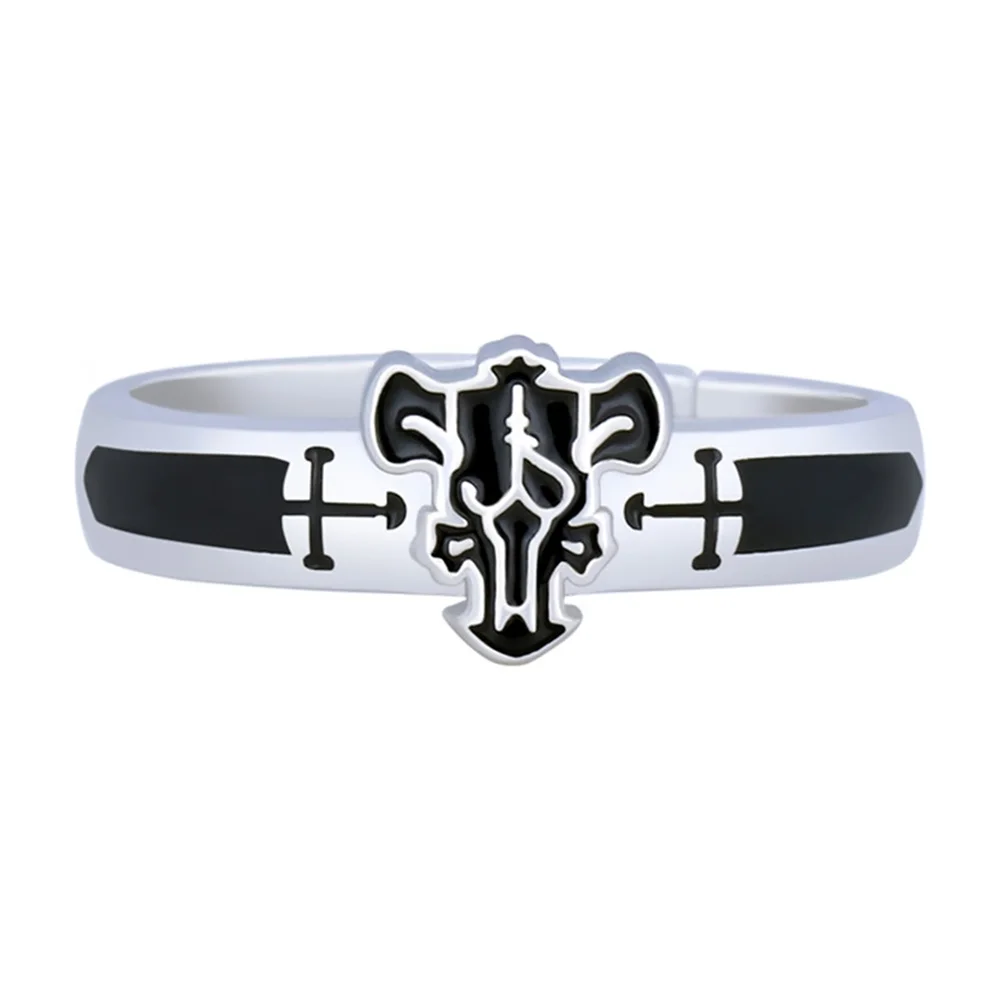 TWINKANIME Anime Black Clover Ashtar Sword Ring Open Band High Durability Adjustable