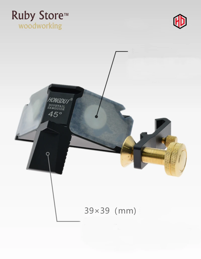 Hongdui Dovetail Magnetic 45 Degrees Saw Guide, Miter Cut, Fine Woodworking