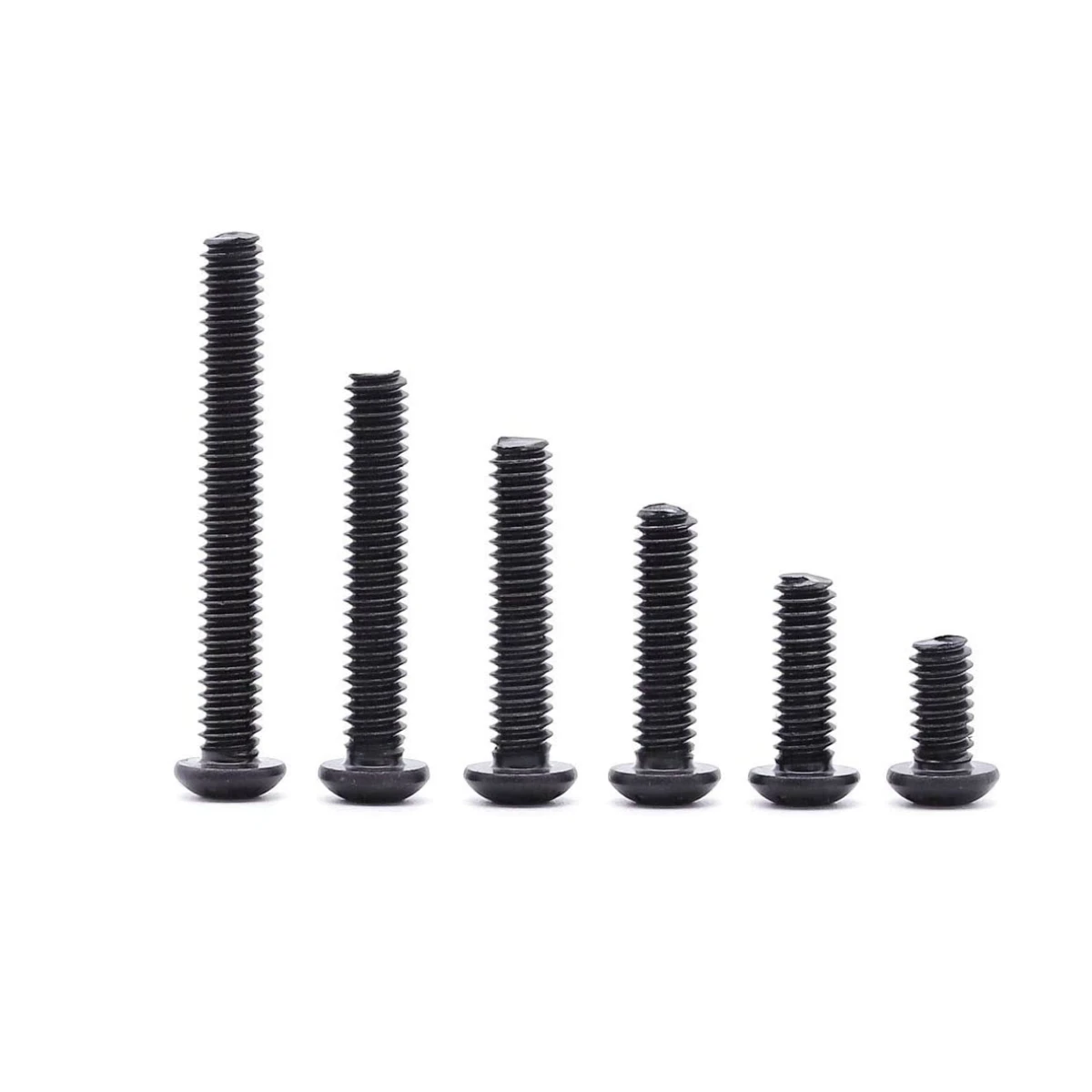 2/5/10/20/50PCS Hex Socket Button Head Screws Allen Bolt Screw ISO7380 Black 10.9 Grade M2 M2.5 M3 M4 M5 M6 M8 M10 M12