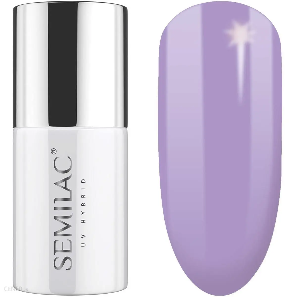 Semilac lilac gray 204 semi-permanent coverage, UV hybrid nail polish texture Gel