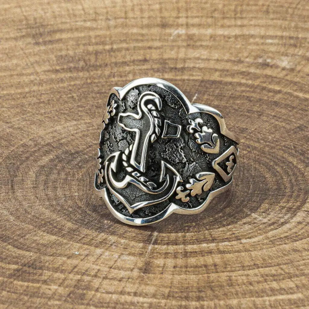 Elegant Design 925 Sterling Silver Adjustable Anchor Thumb Men's Ring Sailor Resurrection Jewelery Gift ForHim