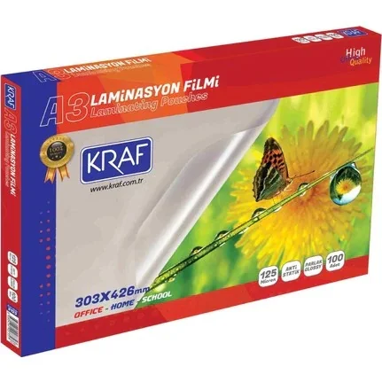 

Laminating Film 125 Micron A3 303x426mm 100'lü Kraf 439608353