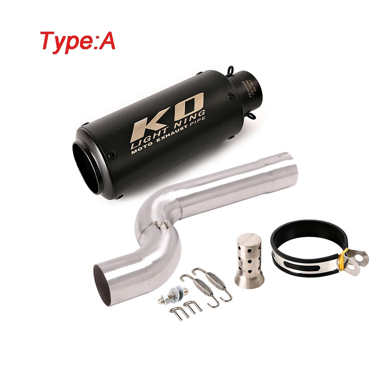 For BMW F900R F900XR 2020-2021 Motorcycle Exhaust System Middle Link Connect Pipe Slip 51mm Muffler Tube With DB Killer Slip On