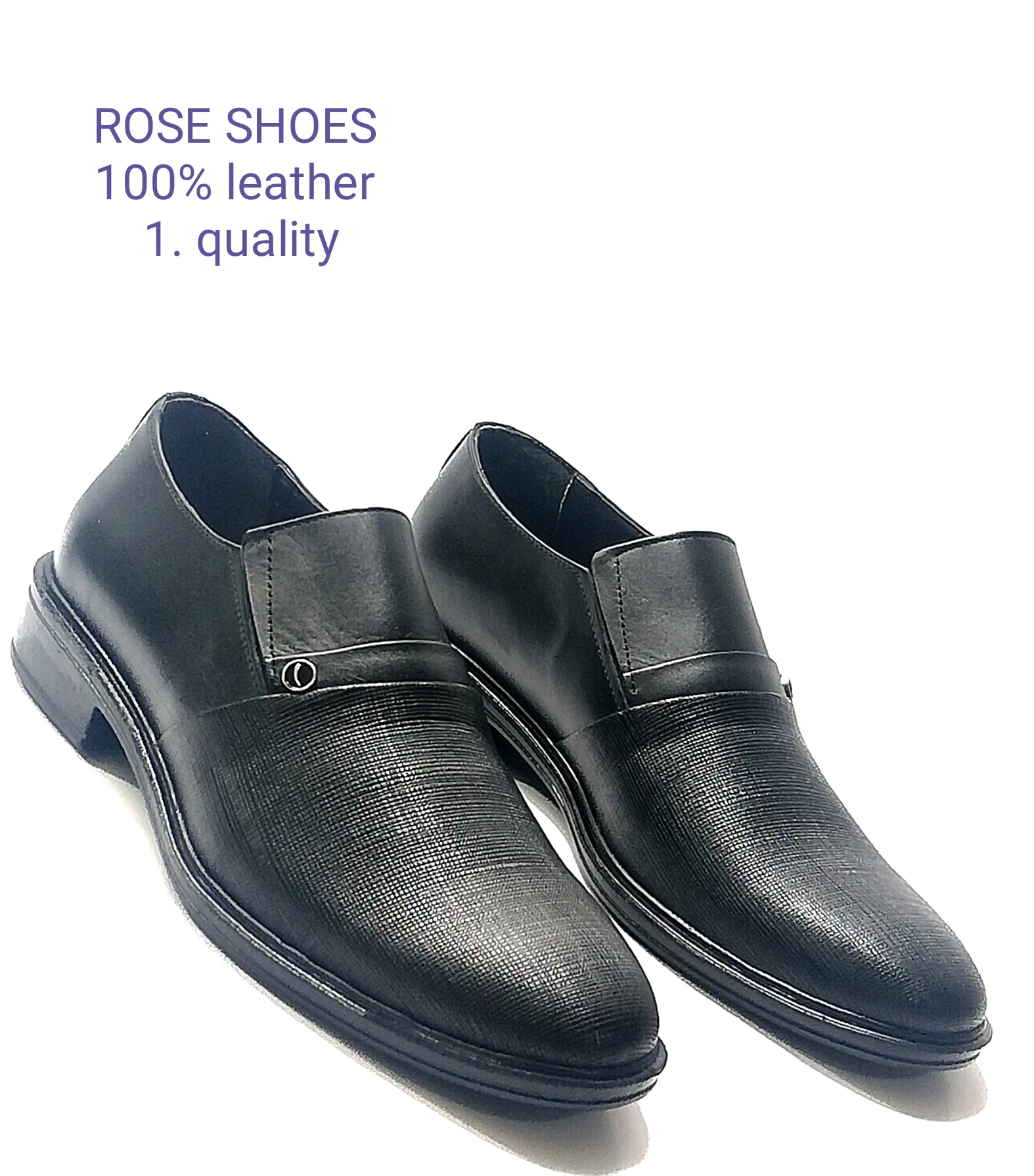 MEN'S BLACK 100% LEATHER OXFORD SHOES. RUBBER SOLE OFFICIAL DRESS. IDEAL MODEL FOR WEDDING, OFFICE, DAILY USE. 1. QUALITY