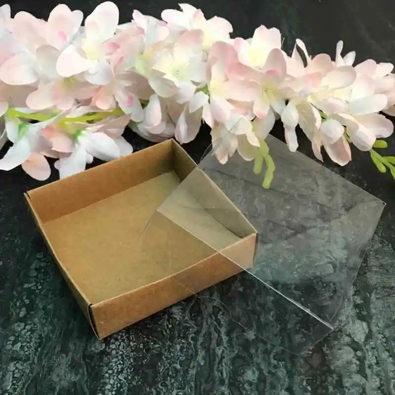 White Cake Gift Box with Window | Cardboard Packaging with Transparent Lid Cookie & Candy Favor Boxes for Christmas & Weddings