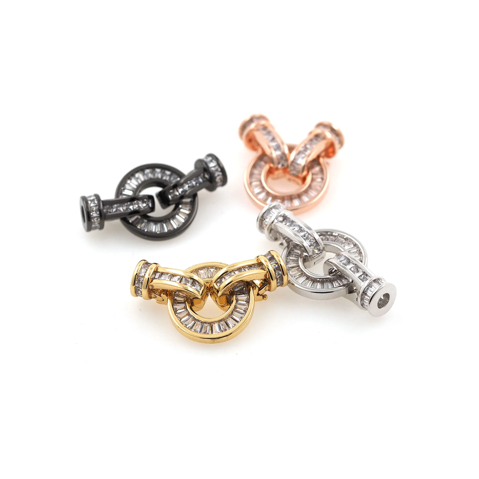 Gold Lobster Clasp For DIY Necklace Bracelet Keychain Clasp Hook For Jewelry Making Supplies Copper CZ Accessories Spring Buckle