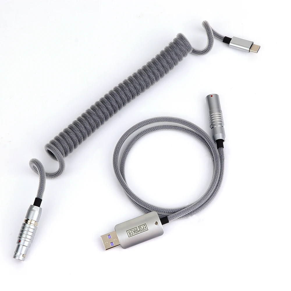 EPOMAKER EP-01 Custom Coiled Double Sleeved Type-C Detachable Cable for Mechanical Keyboard - Image 3