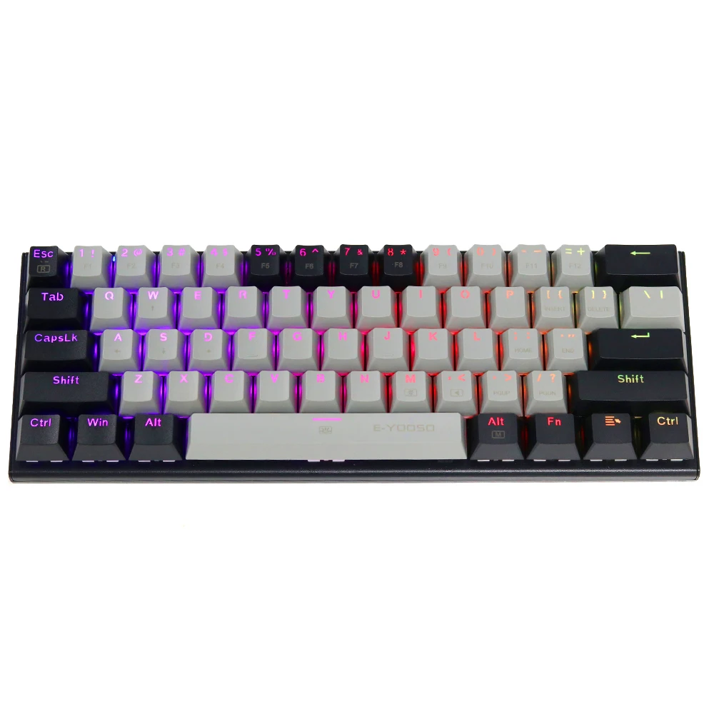 

61 Keys Hot-swap 60% Mini Mechanical Gaming Keyboard Red Blue Mx Switch RGB Backlight USB Wired LED Optical Switches Portable