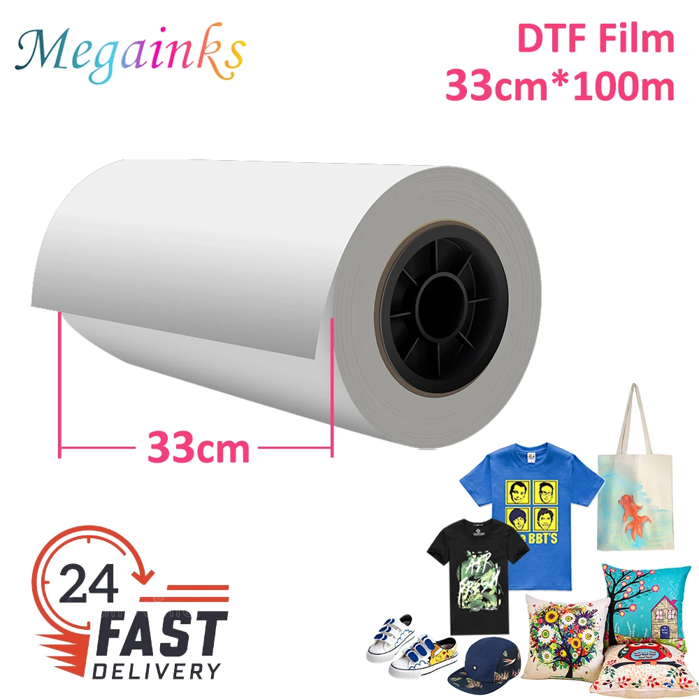 33cm*100 Meter DTF Transfer Film For Shirt Printing With Safe Packing Single matte film