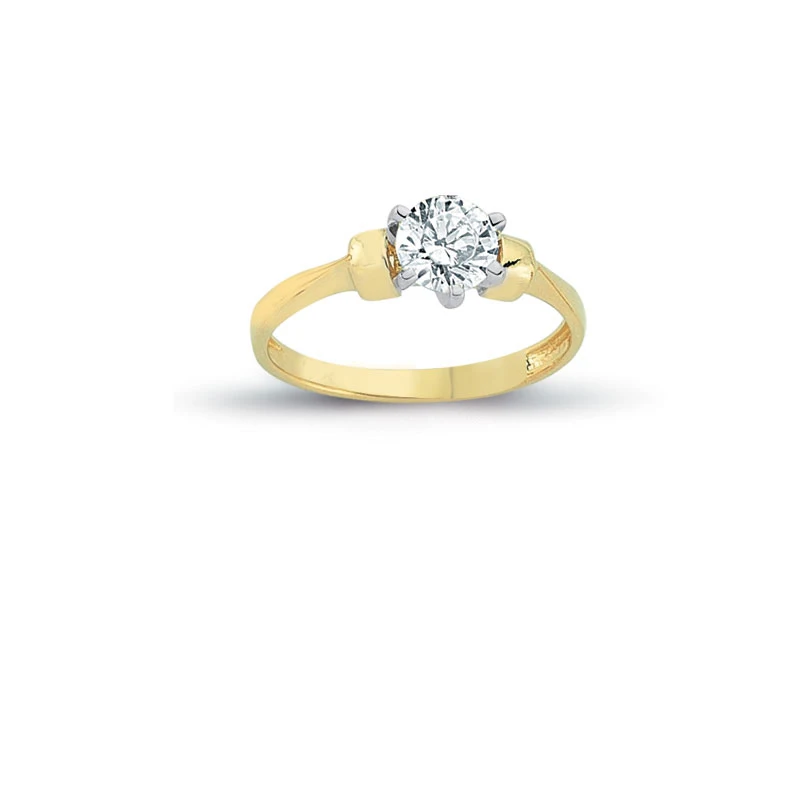 

14K Solid Gold Solitaire Gracious Engagement Wedding Ring