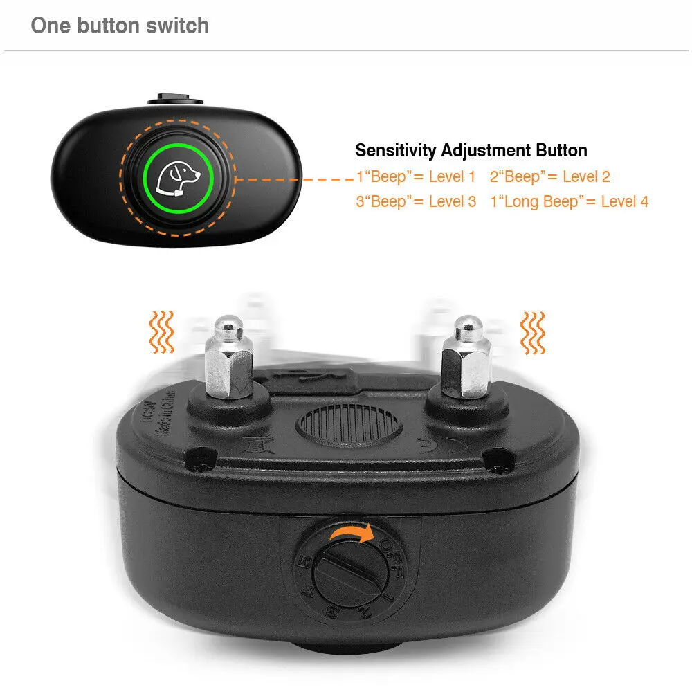 Small Dog Training Collar Waterproof Rechargeable Humane No Shock Anti Bark