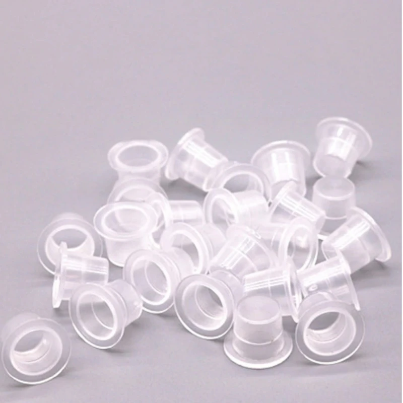 1000pcs Plastic Disposable Microblading Tattoo Ink Cup Cap 15mm size Permanent Makeup Tattoo Equipment Accessories Supply