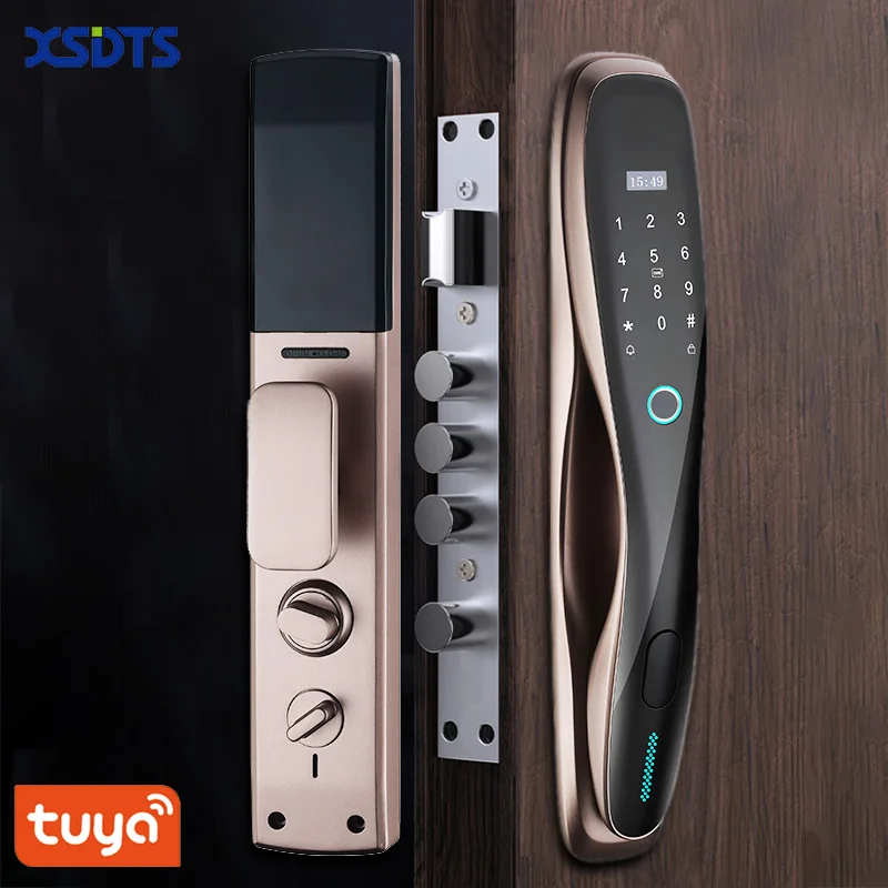 

Tuya Smart Door Lock Aluminium Alloy WiFi Wireless Fingerprint Password RFID Card Key App Unlock Smart Life