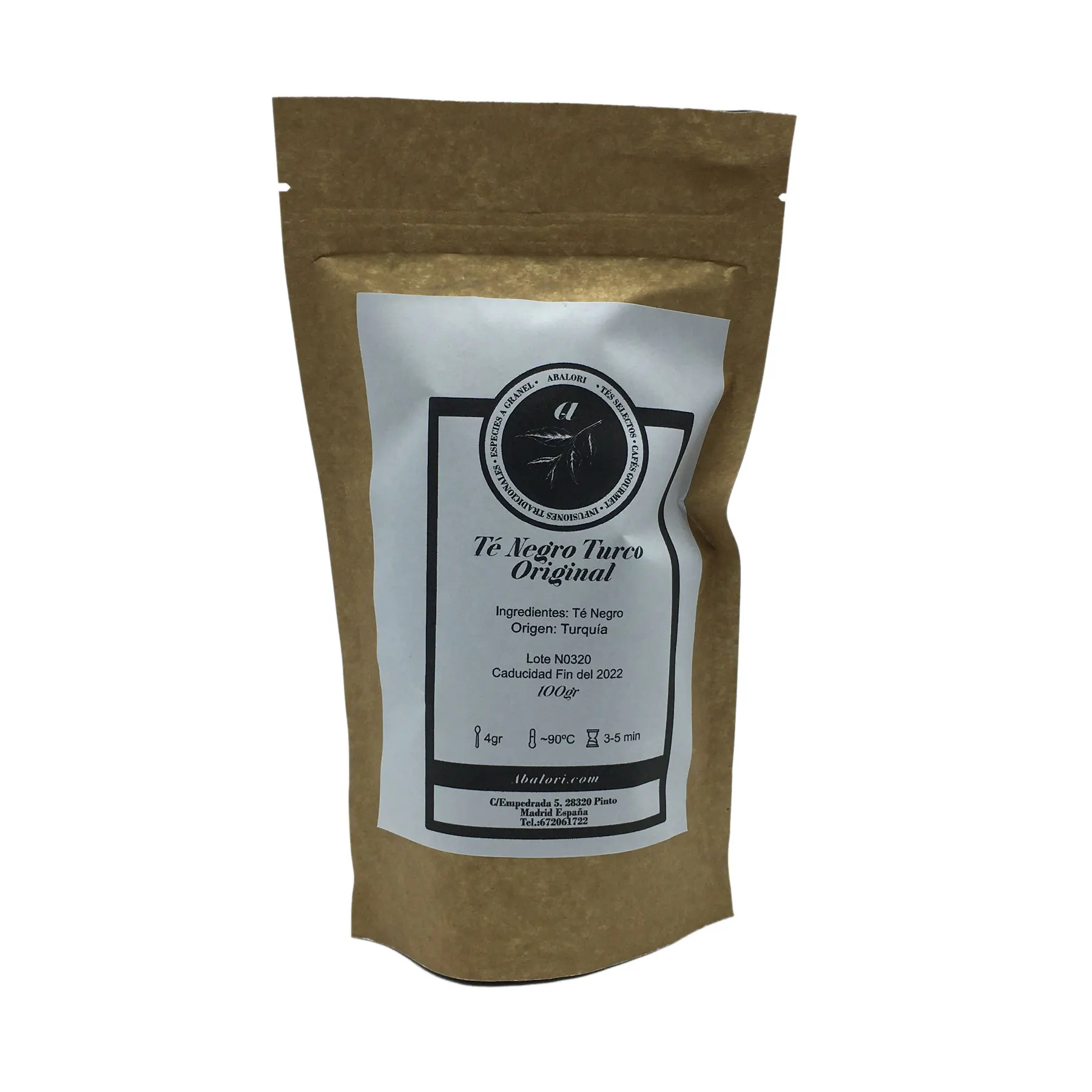 ABALORI | Té negro Turco original 100 gramos| origen Turquía|45 infusiones por bolsa | fuerte y aromático