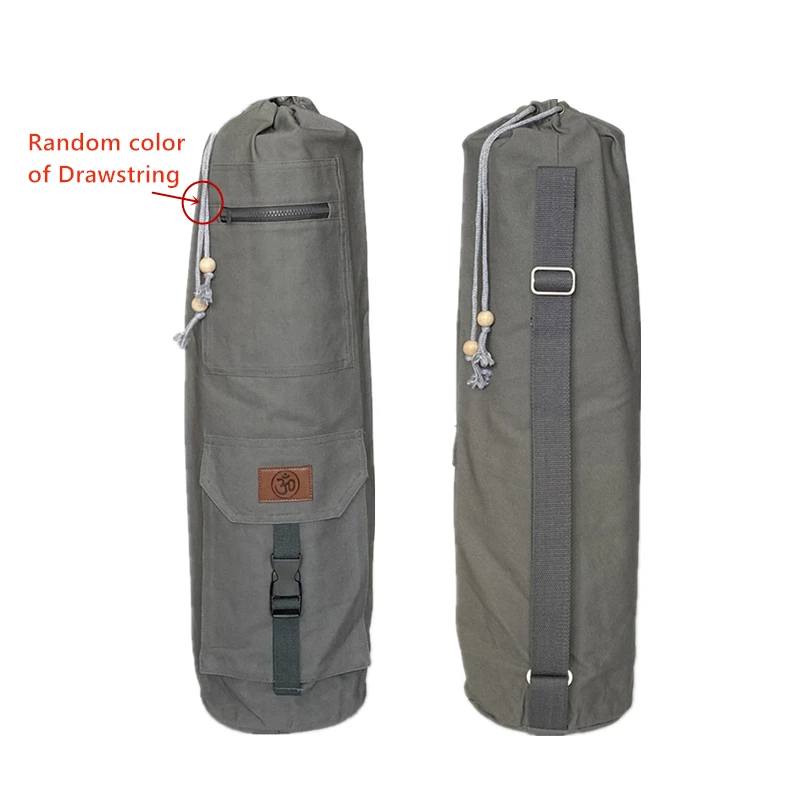 1Pc Cotton Canvas Yoga Bag Large Capacity Storage Bag Portable Yoga Mat Bag