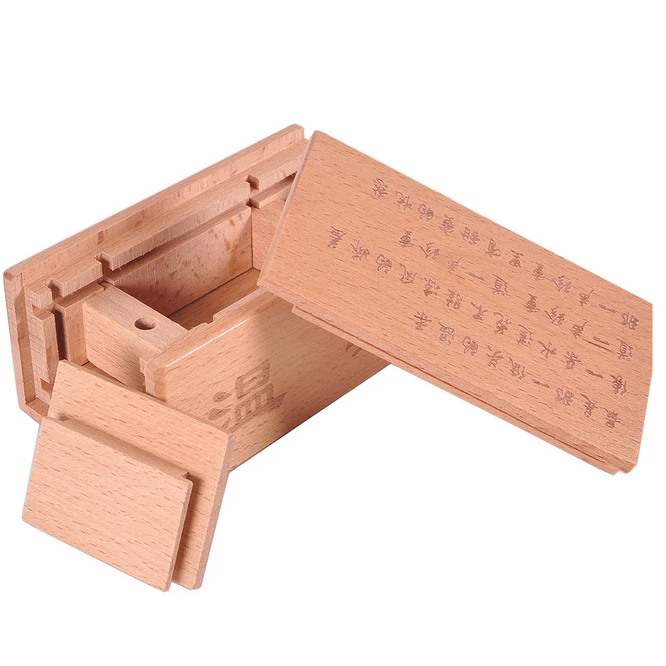 Wooden Magic Box Puzzle Box Secret Box Game Toy Brain Teaser Characteristic Intelligence Toy Adults Kids Gifts