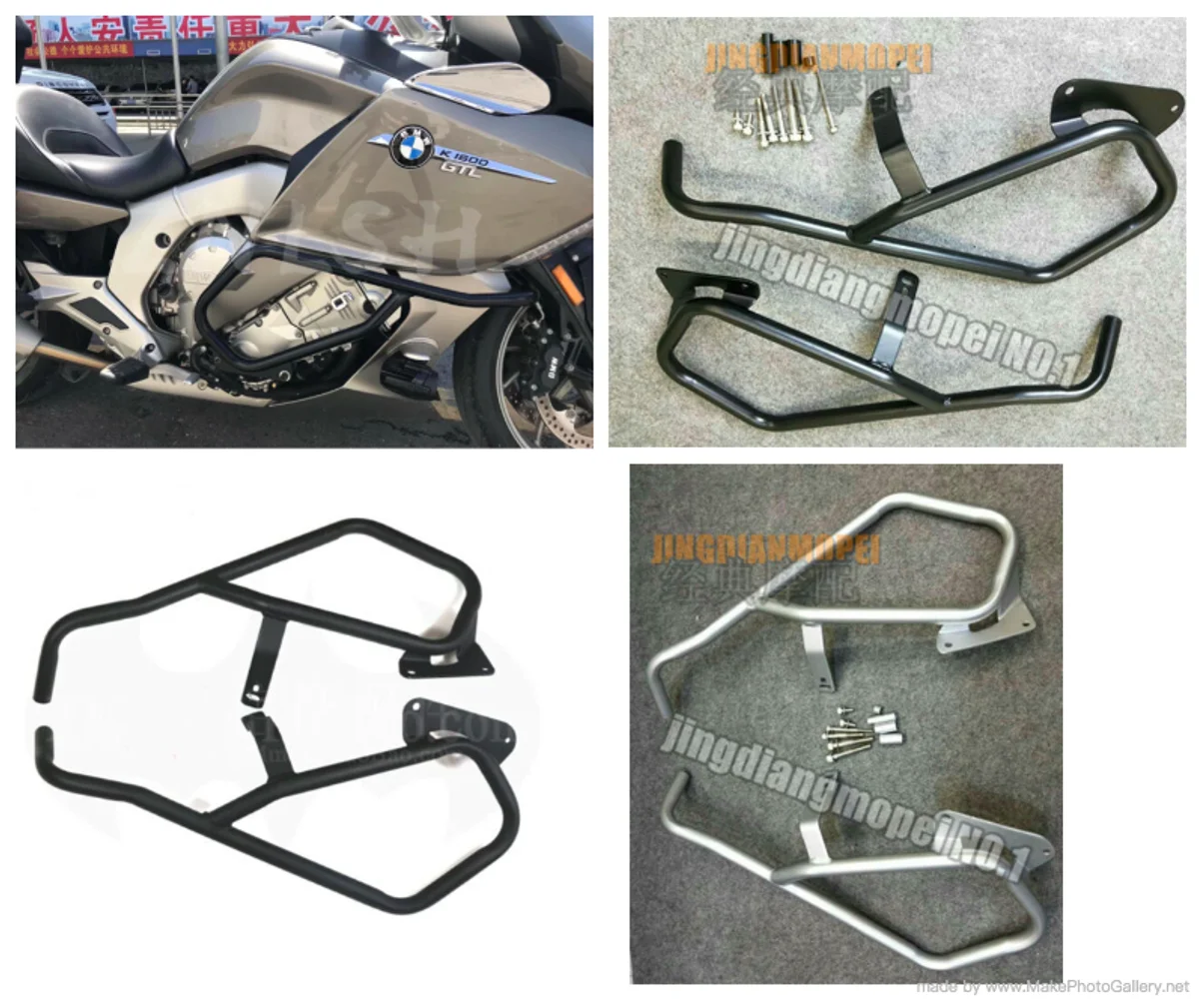 Front Engine Guard Protector Highway Crash Bars for BMW K1600GT K1600GTL 2011-2020 Black / Silver