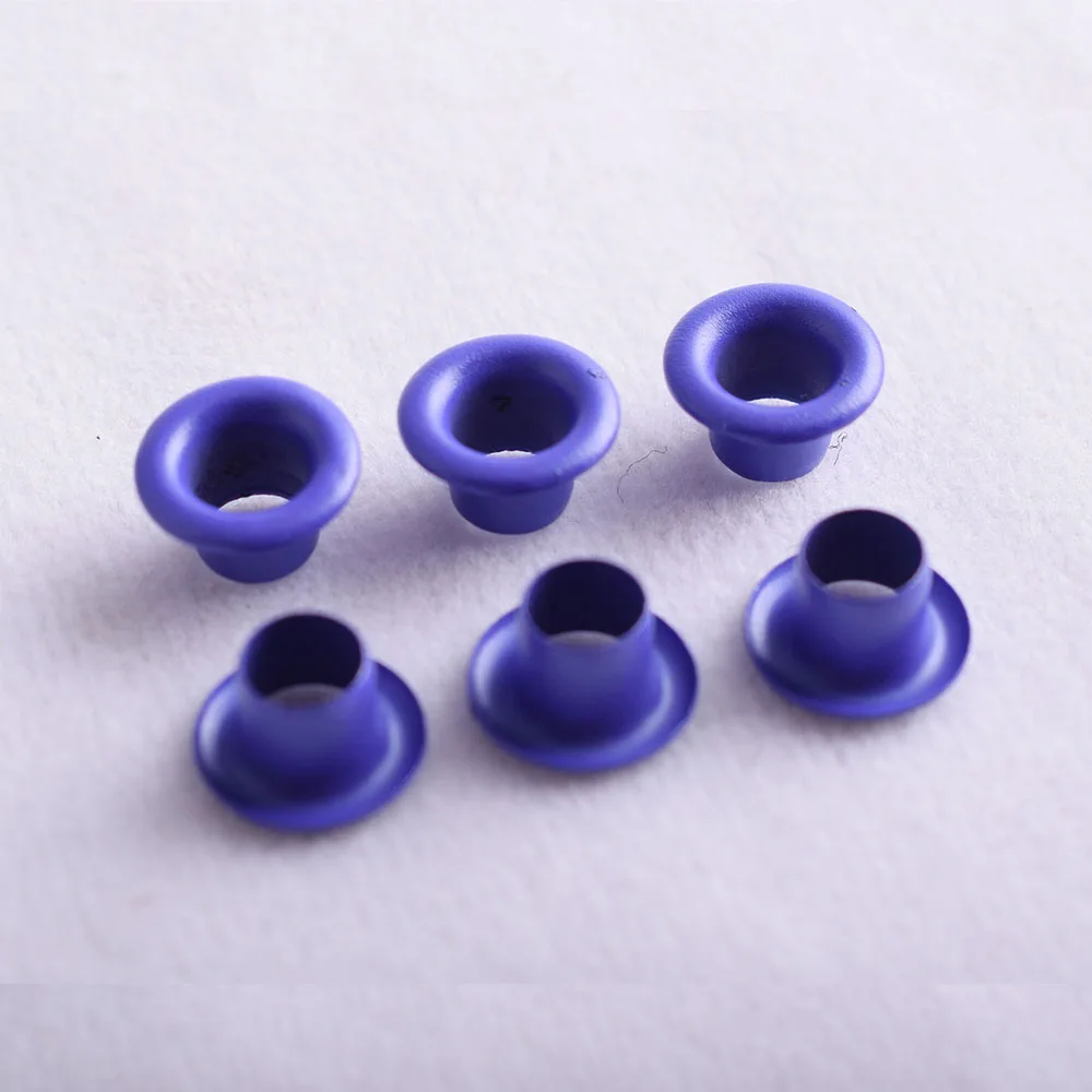 Colorful Grommets Sewing Eyelets - 6 Color 4mm Metal Eyelets Round Hole Grommets DIY Rivet Leathercraft Accessories for Bead