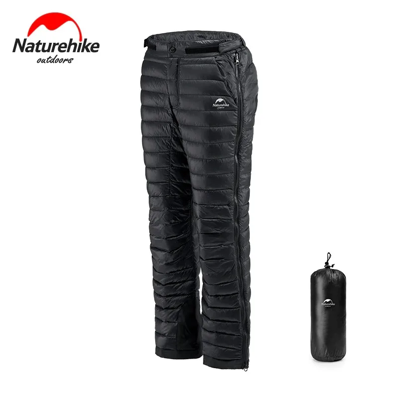 Naturehike Outdoor Thermal Goose Down Pants Both Side Open Zipper Windproof Waterproof Camping  Hiking Men Women Winter Trousers