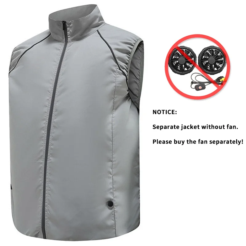 【XL】ALOUND VENTILATION NYLON VEST Jaqueta Ventilada Masculina com USB, Verão, Plus Size