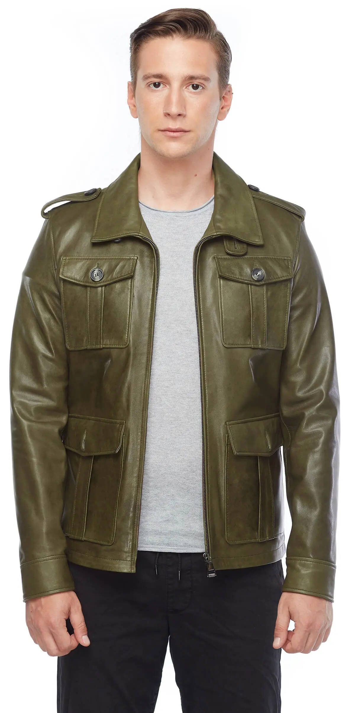 Ares Da Thật Nam Da Xanh Orjinal Da Cừu Thu Đông 2022 Biker Slim Size Lớn VintageTürkiye
