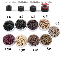 Coda clásica de 1000 piezas, 9 colores, 4,5mm, anillo de silicona de aluminio, Micro/enlace/Cuentas, herramientas para extensiones de cabello de punta de bucle I