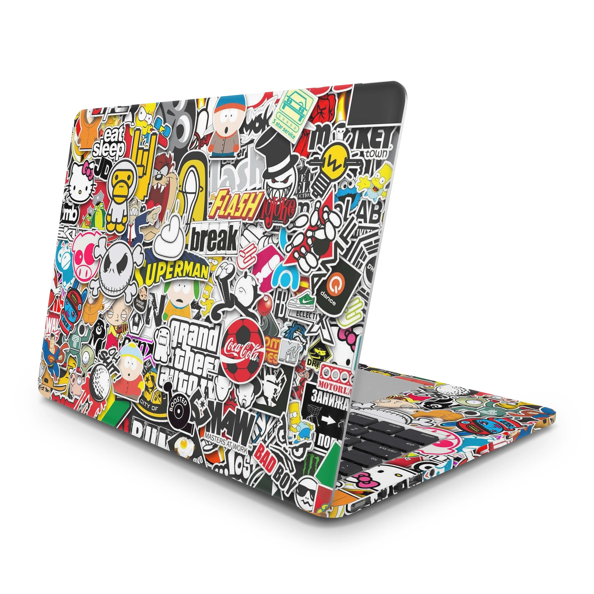 

Sticker Master Stickerbomb Sticker Bomb Laptop Vinyl Sticker Skin Cover For 10 12 13 14 15.4 15.6 16 17 19 " Inc Notebook Decal For Macbook,Asus,Acer,Hp,Lenovo,Huawei,Dell,Msi,Apple,Toshiba,Compaq