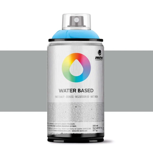 Spray paint brand MTN Water Based Neutral Color gray 300 ml Montana low pressure Little Ideal smell interior