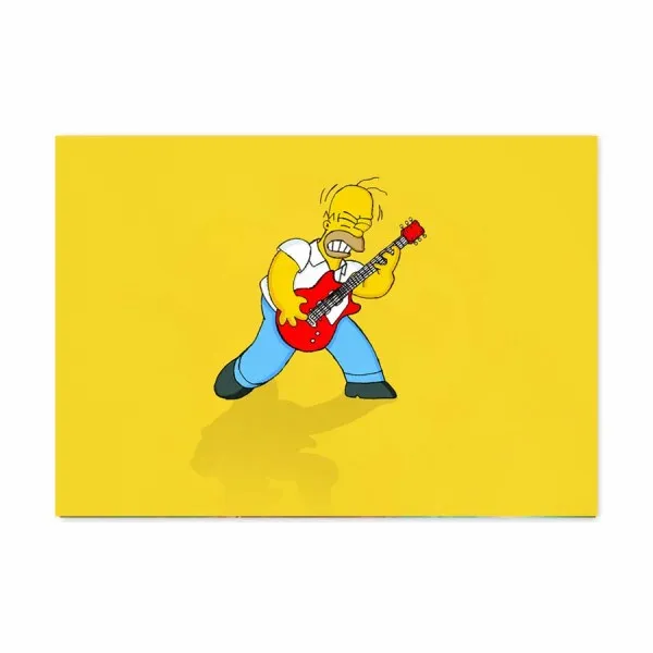 Placa Decorativa Homer Simpson Guitarrista