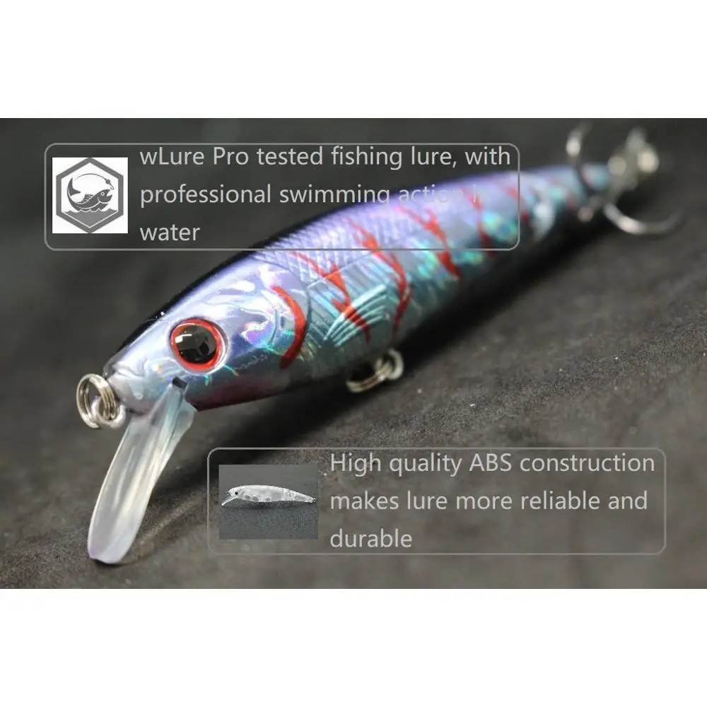 WLure Jerkbait Articulado S652 – 10cm flotante ojos 3D - imagen 3