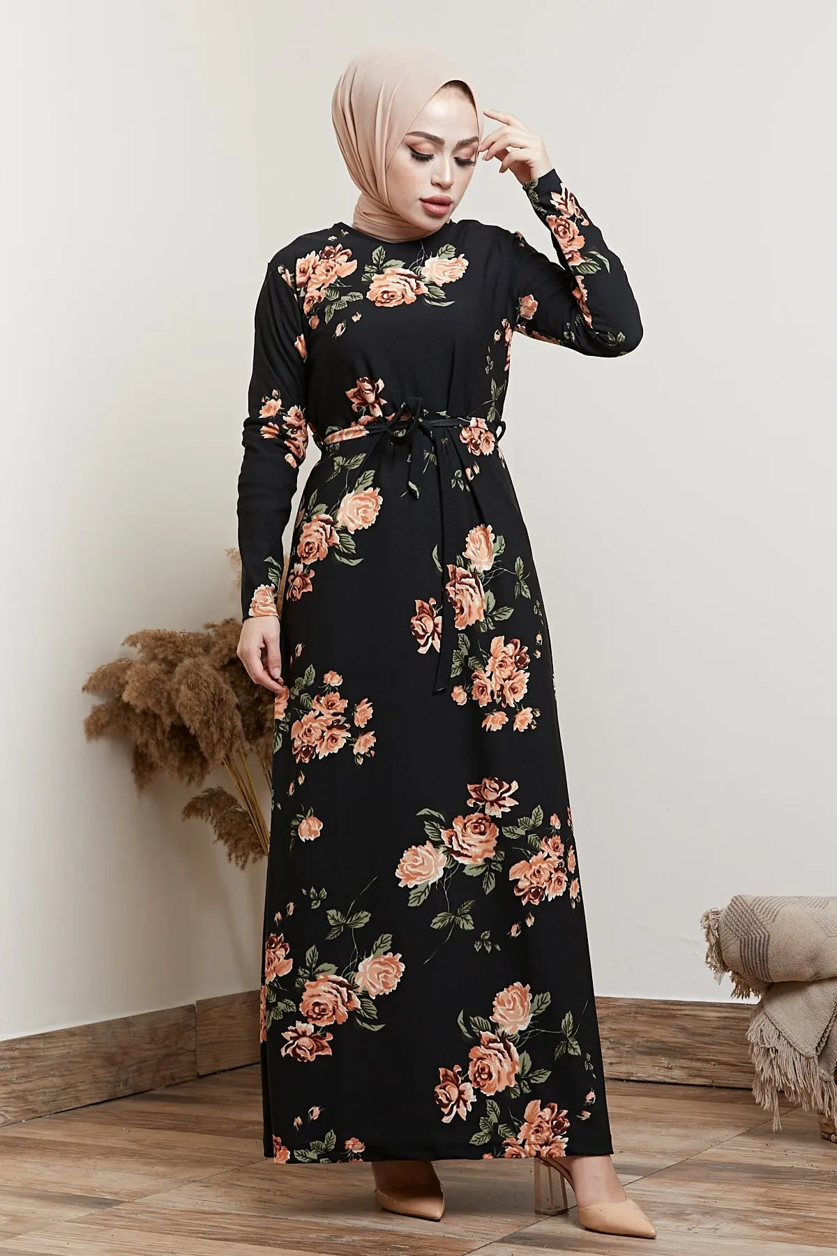 Islam Prayer Floral Dress Musulman Longue Hot Selling 2022 Jilbab Hijab Femme Djellaba Morocco Muslim Headcover Abaya Kaftan