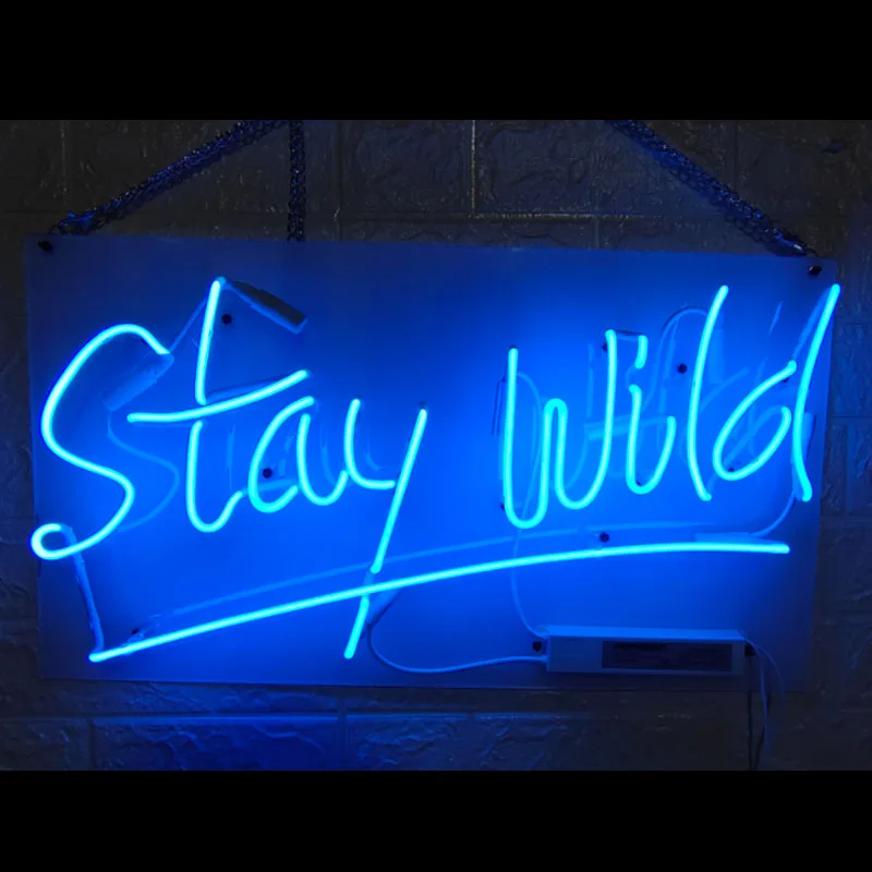 

Neon Sign Stay Wild Handmade Real Glass Tube Neon Light Sign Decor Bar Wall Home Neon Light Sign Provides Light for Party Beer