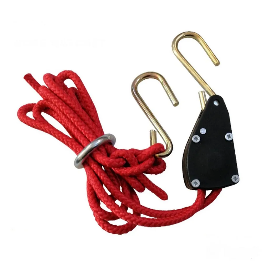 Rope Ratchet 1Pair of 1/4 Inches Red Grow Tent Lighting Hanger Adjustable Hangers Hanging Tools Max 150lbs/68kg Per Pair