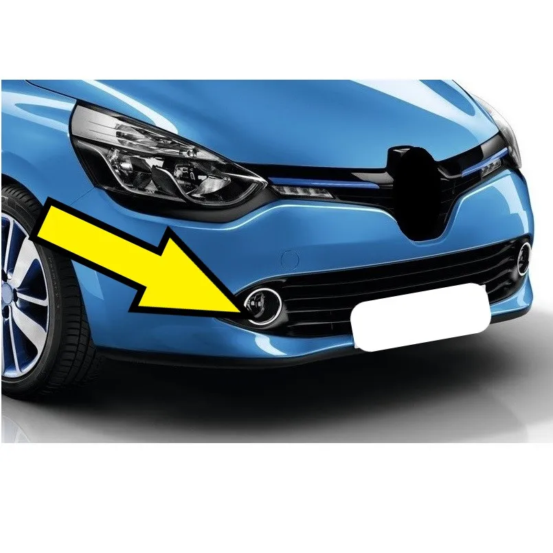 Fog Light Frame Trim For Clio 4 Chrome Stainless Steel Circle Cover 2012 2013 2014 2015 2016 Tuning Accessories Left Right