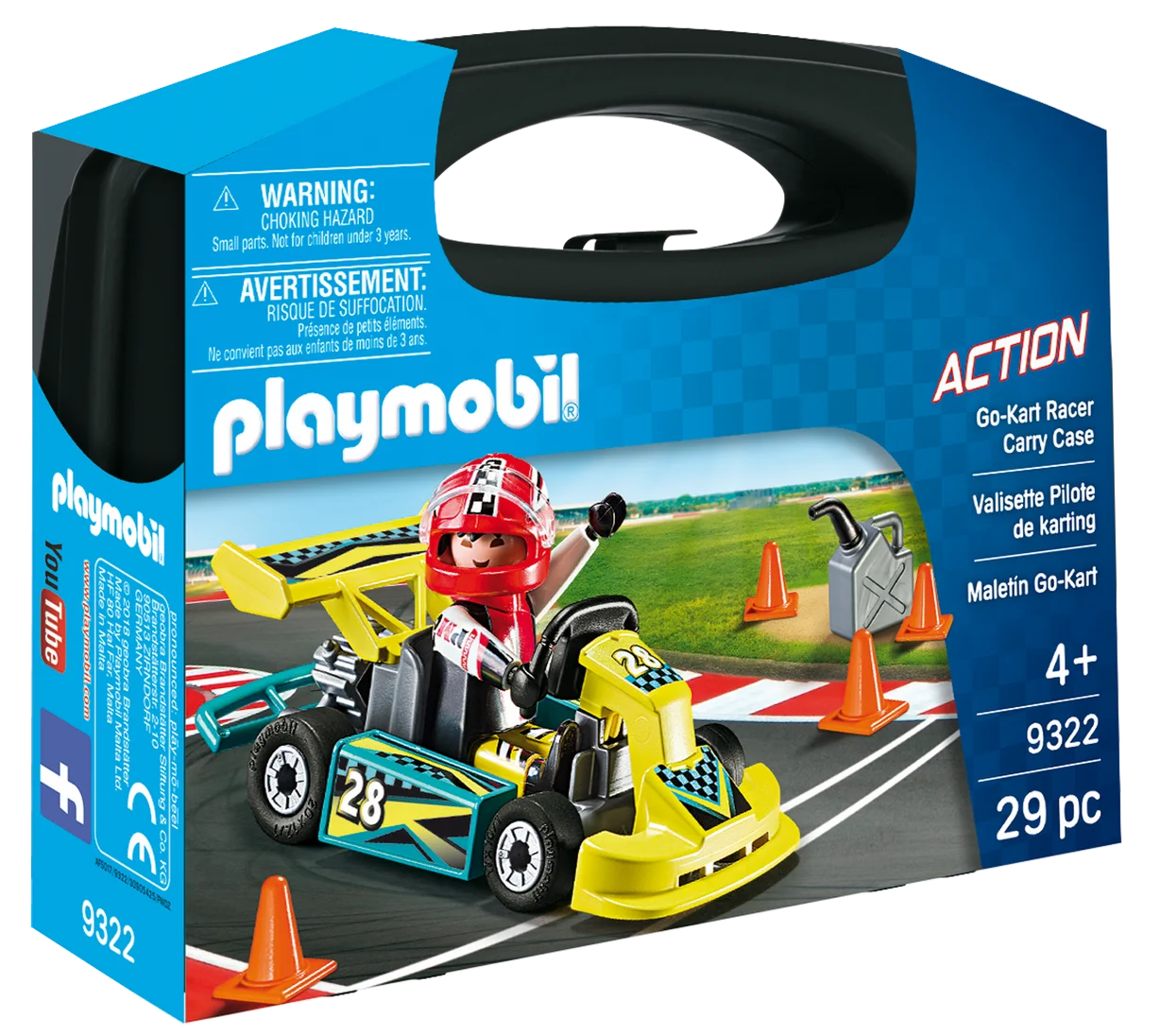 Playmobil briefcase Go-Kart Racer, 9322, original, toys, boys, girls, gifts, collector, figures, dolls, shop, with box, new, man, woman