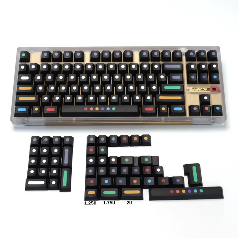 135 Keys GMK Black Dots Keycaps Cherry Profile PBT DYE Sub