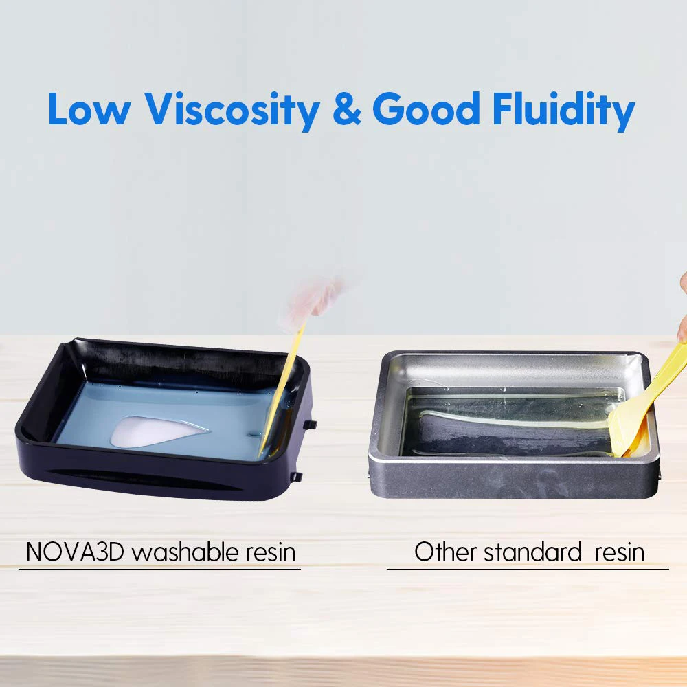 طابعة NOVA3D LCD ثلاثية الأبعاد قابلة للغسل بالماء من الراتنج حساس للضوء بالأشعة فوق البنفسجية 500 جرام/1000 جرام مواد الطباعة من أجل الفوتون الأحادي Elegoo