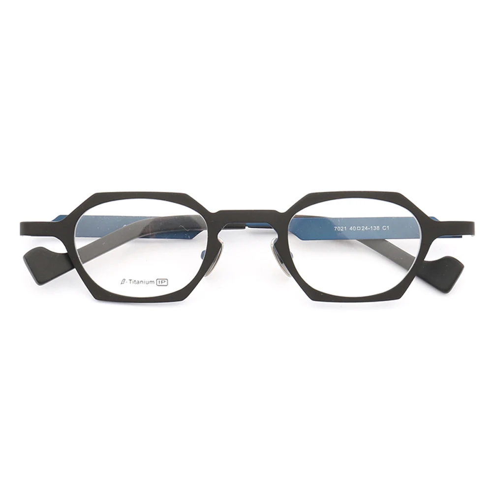 Women Pure Titanium Glasses Frames Men Optical Eyeglass Frames Classic Vintage Octagon Round Oval Rectangular Rx Eyewear Red